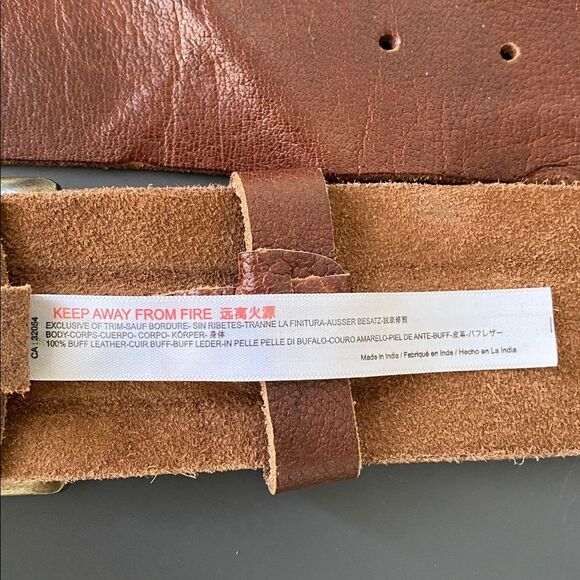 We The Free Free People Rosebery Leather Belt in Cognac M/L 2” Wide Statement main image 6